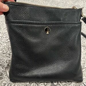 Kate Spade Polly Small Swing Pack Black Leather Crossbody Bag